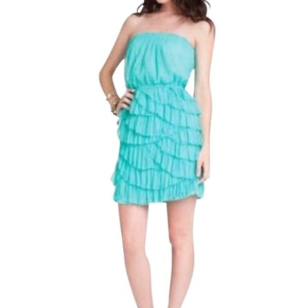 BCBGeneration Tulle Tier Strapless Dress